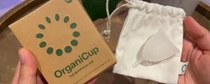 organicup menstrual cup and packaging