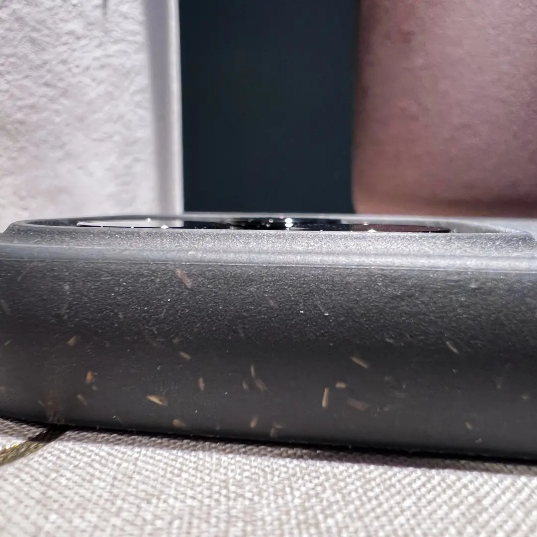 Close-up of the camera bump area on a Pela case