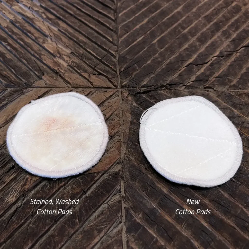 difference between stained and new pad