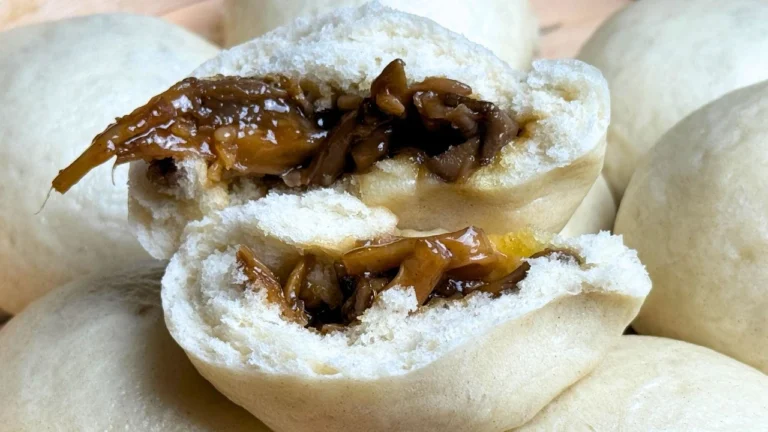 Mushroom char siu steamed buns