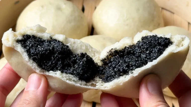 Black sesame steamed buns